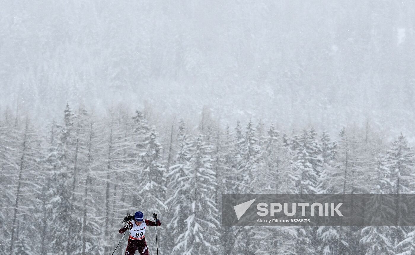 Skiing. Tour de Ski. Women's sprint