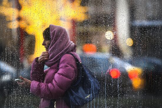 Abnormally warm weather in Moscow