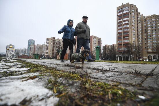 Abnormally warm weather in Moscow