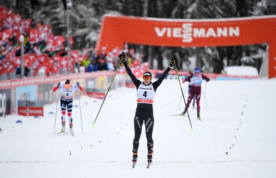 Skiing. Tour de Ski. Women's sprint