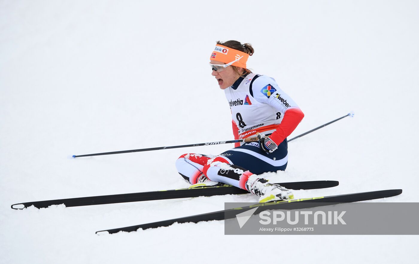 Skiing. Tour de Ski. Women's sprint