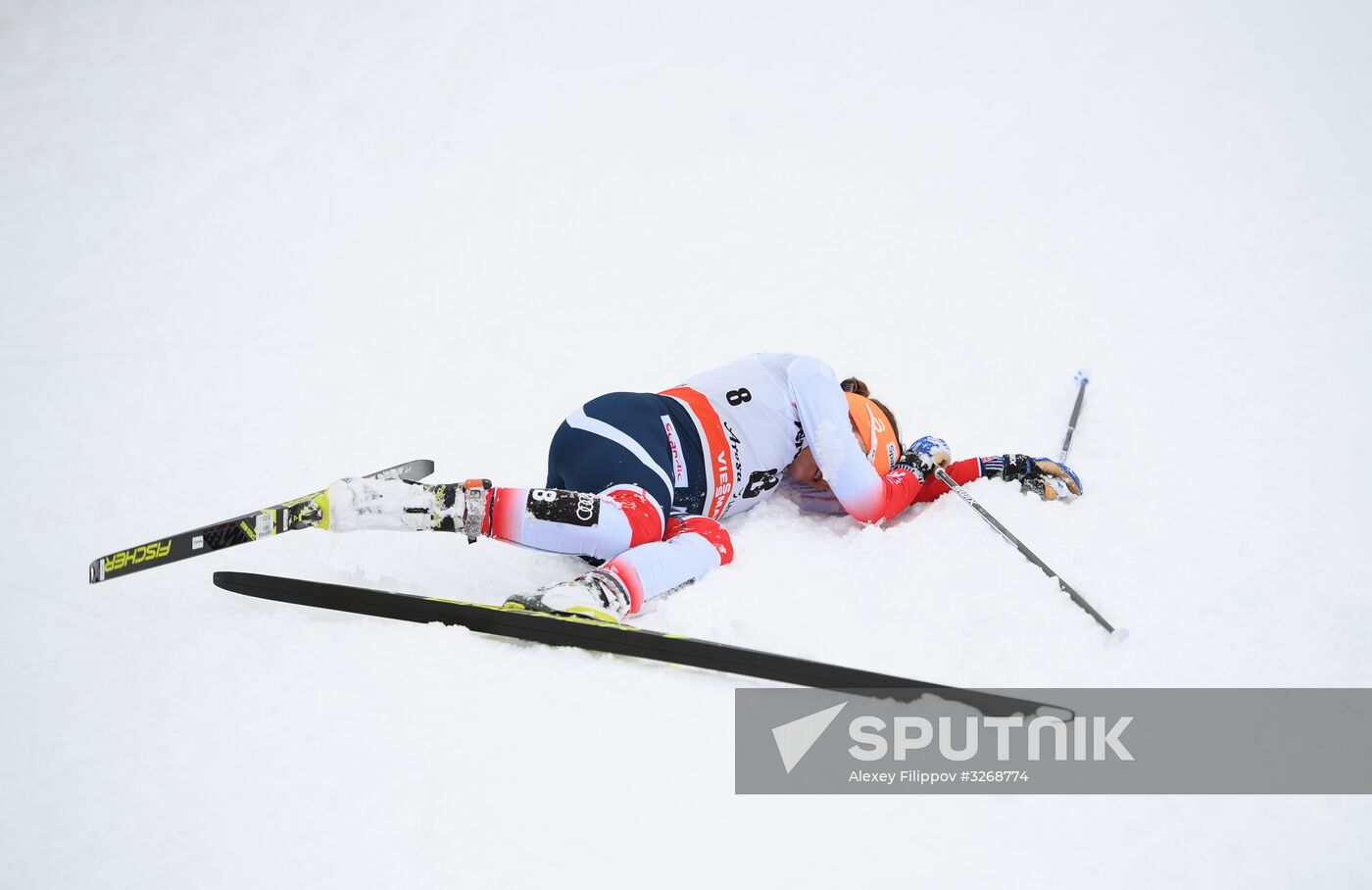 Skiing. Tour de Ski. Women's sprint