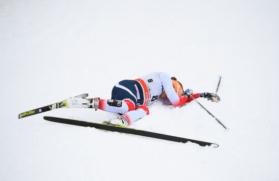 Skiing. Tour de Ski. Women's sprint