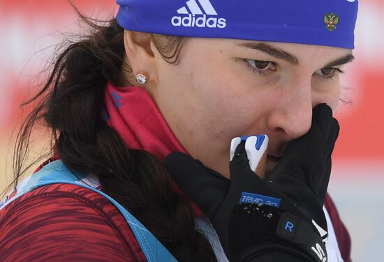 Skiing. Tour de Ski. Women's sprint