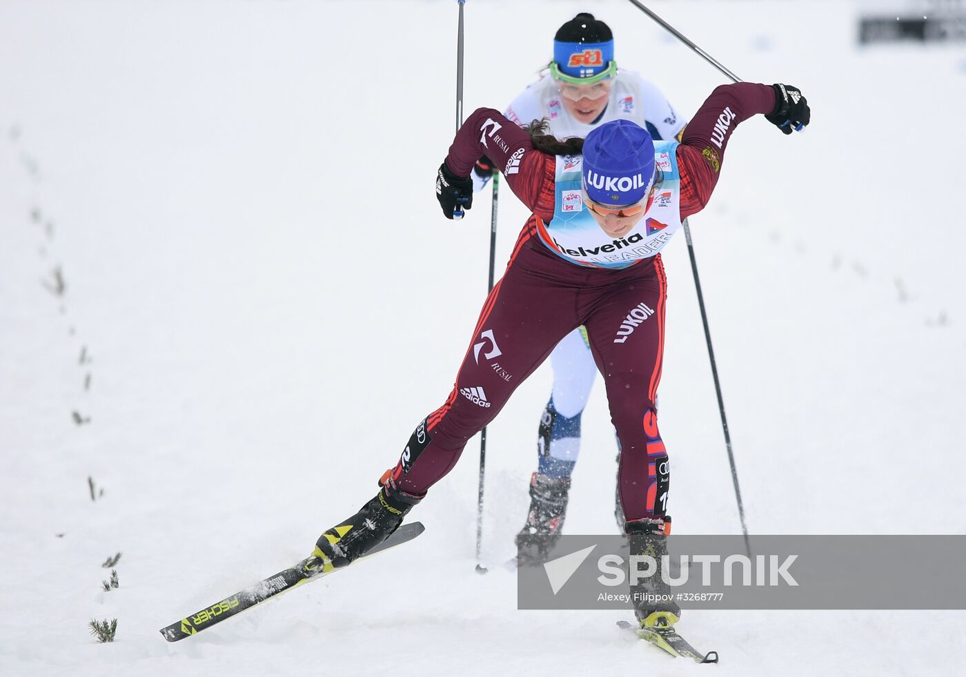 Skiing. Tour de Ski. Women's sprint