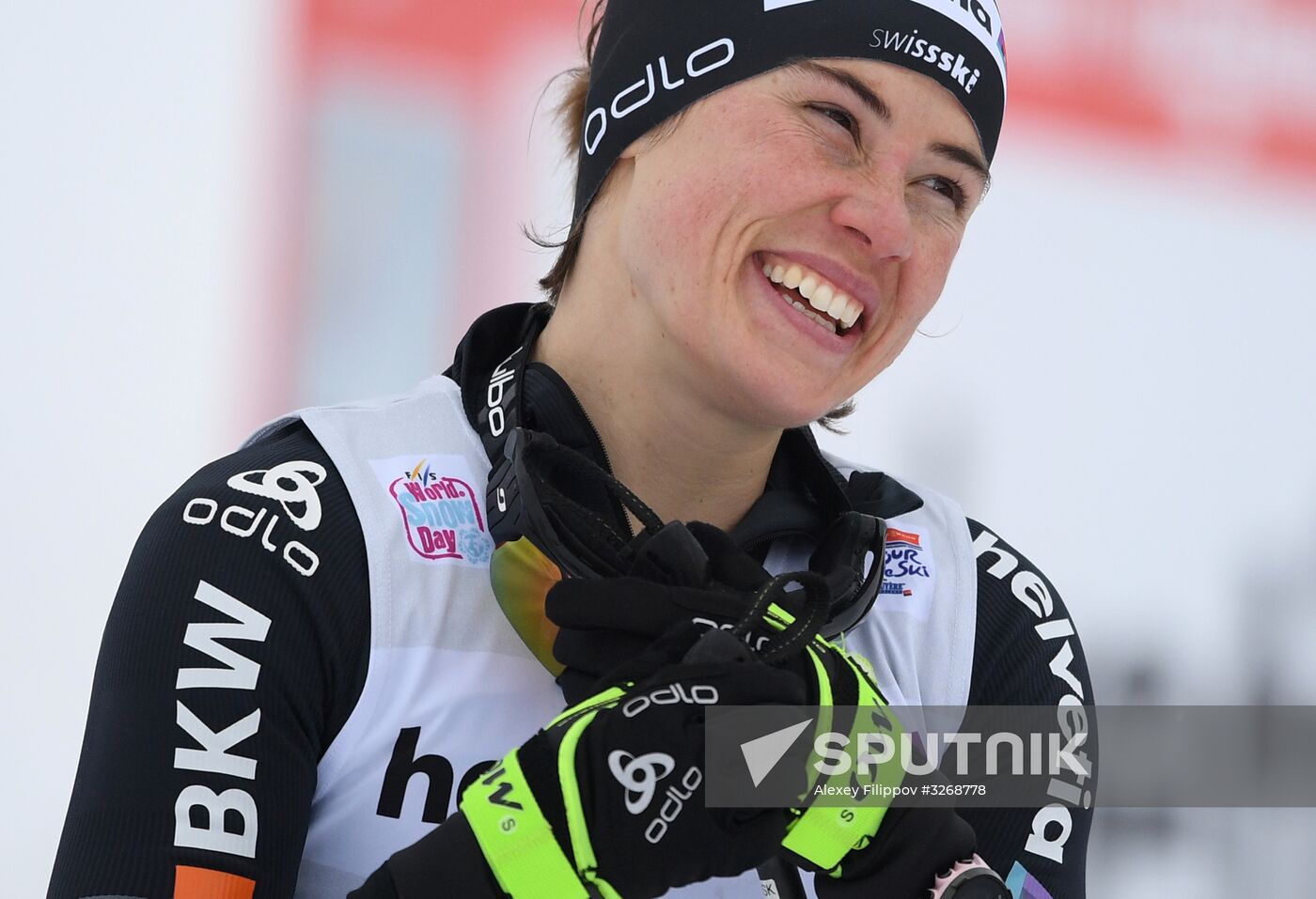 Skiing. Tour de Ski. Women's sprint