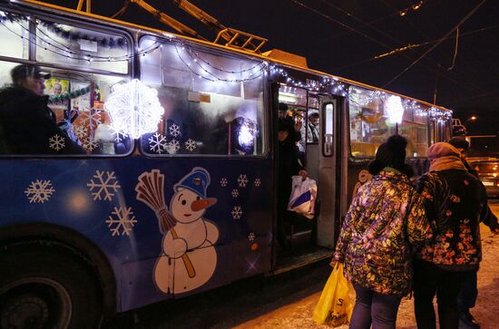 New Year celebrations in Russian regions