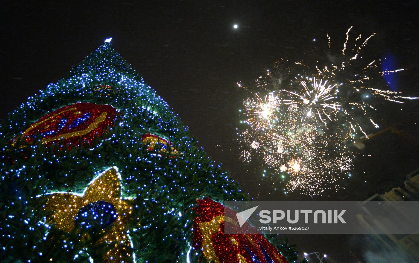 New Year salute in Russian regions