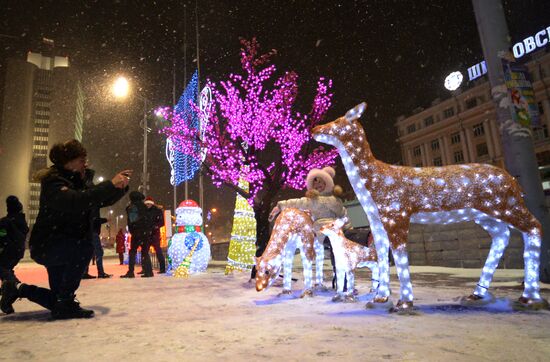 New Year celebrations in Russian regions