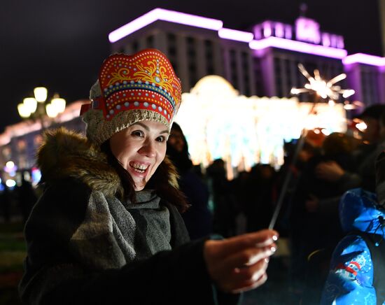 New Year celebration in Moscow