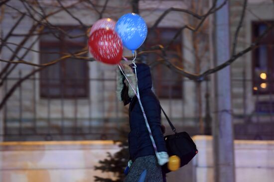 New Year celebrations in Russian regions
