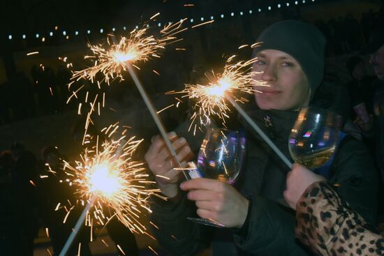 New Year celebrations in Russian regions