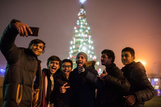 New Year celebrations in Russian regions