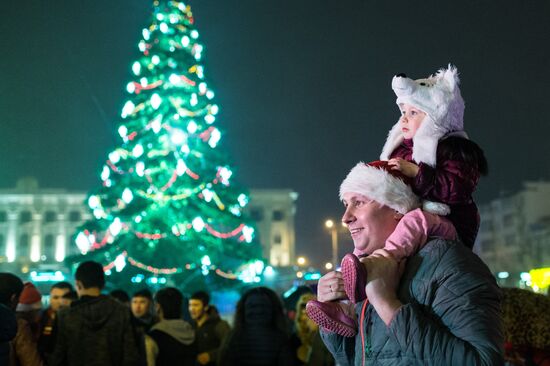 New Year celebrations in Russian regions
