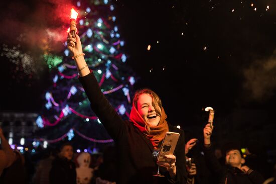 New Year celebrations in Russian regions