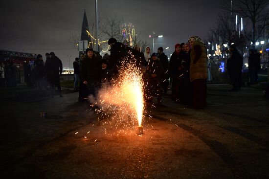 New Year celebrations in Russian regions