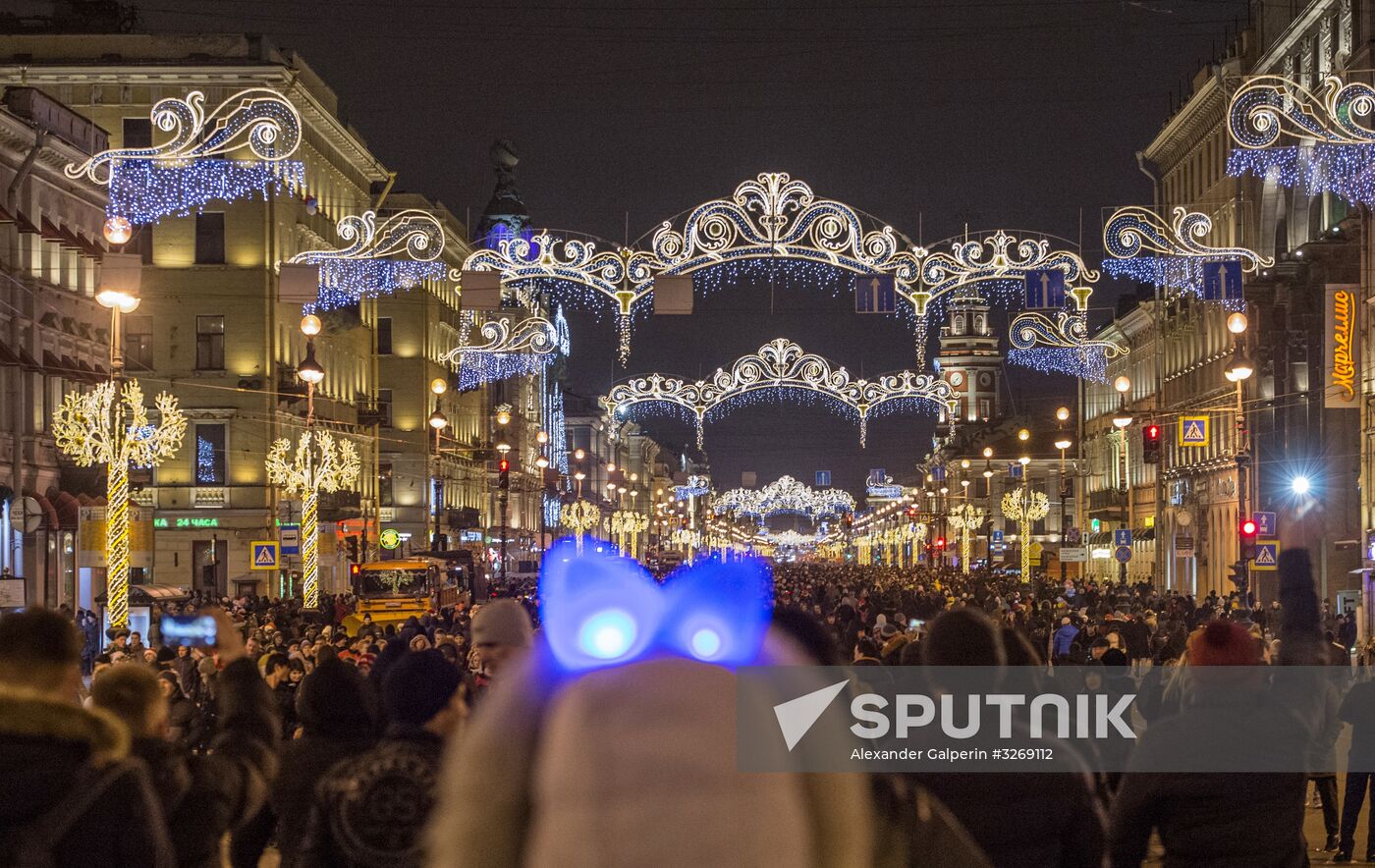 New Year celebrations in Russian regions