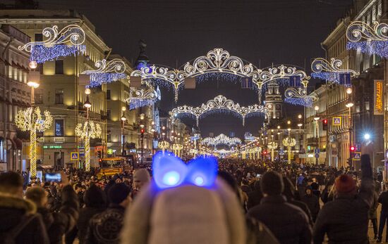 New Year celebrations in Russian regions