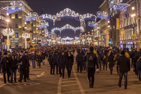 New Year celebrations in Russian regions