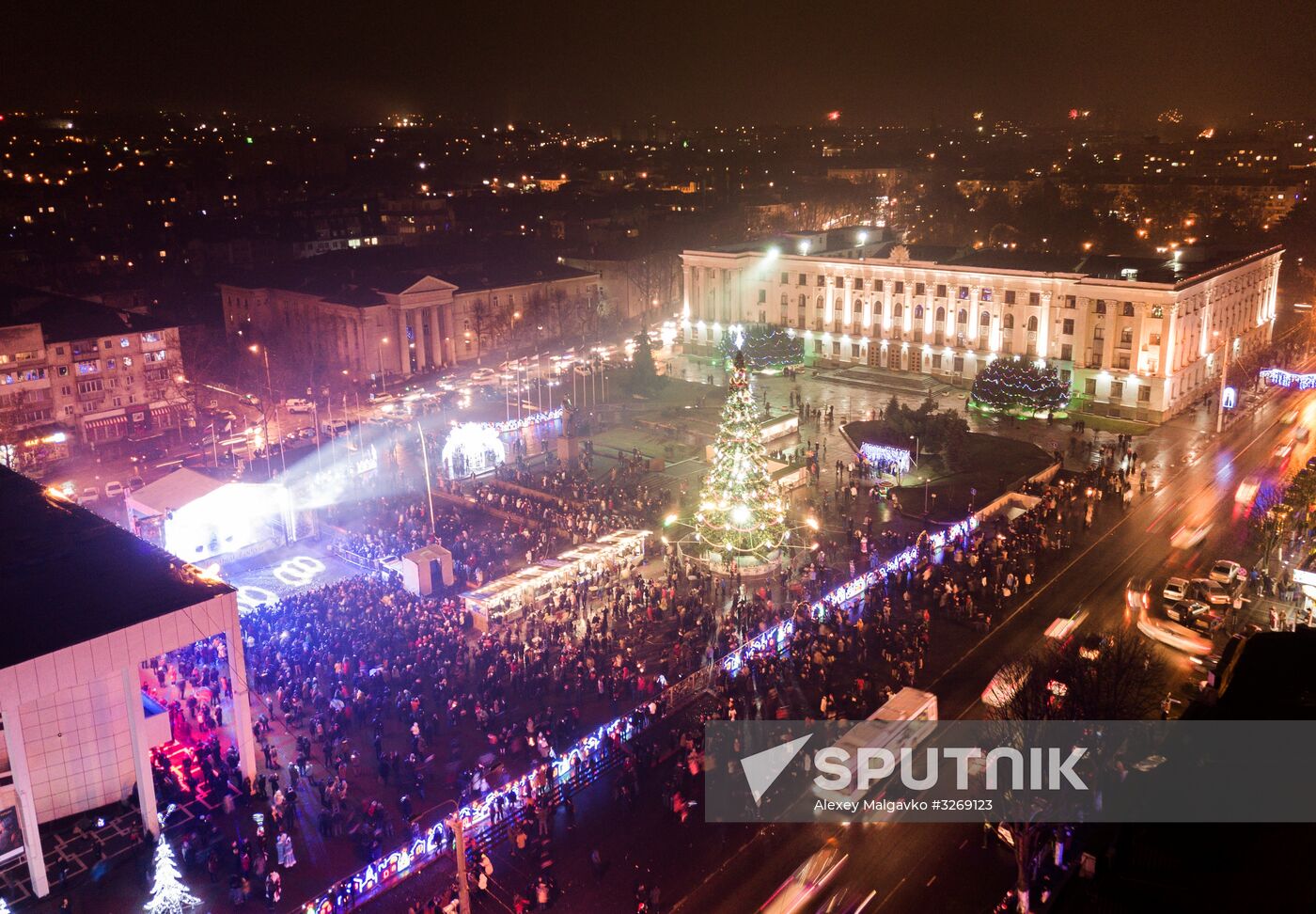 New Year celebrations in Russian regions