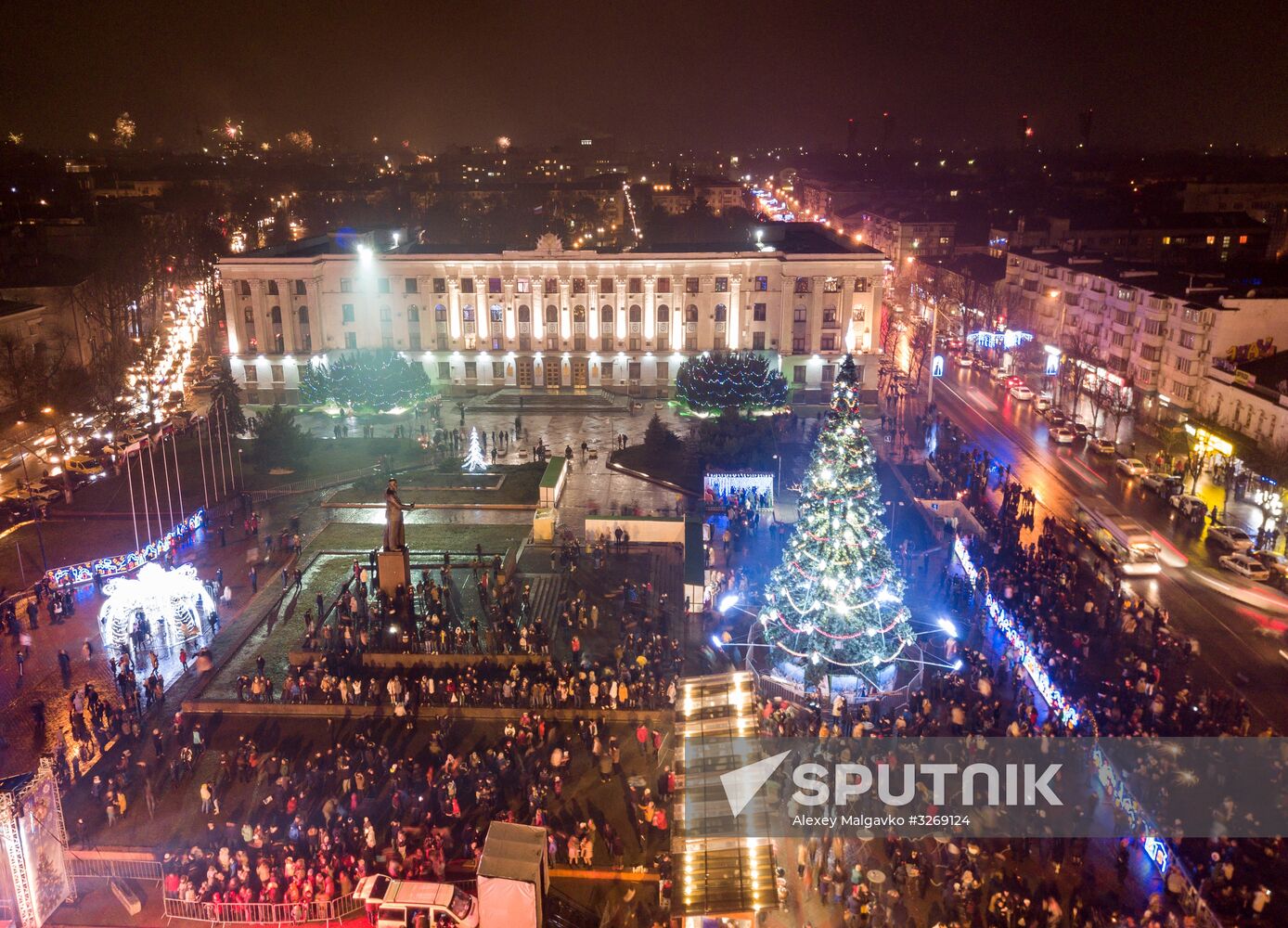 New Year celebrations in Russian regions