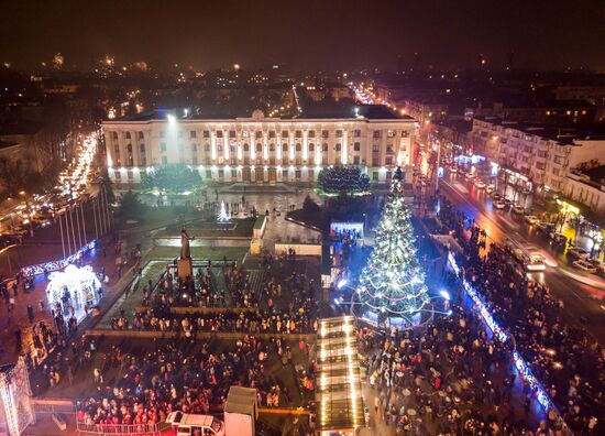 New Year celebrations in Russian regions