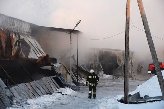 Eight people die in fire at storage in Novosibirsk Region