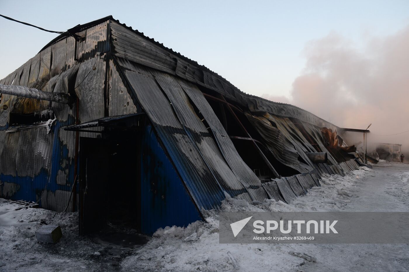 Fire in Novosibirsk Region