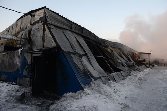 Fire in Novosibirsk Region