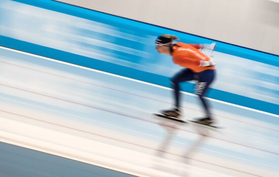 Speed skating. European Single Distance Championships. Training sessions