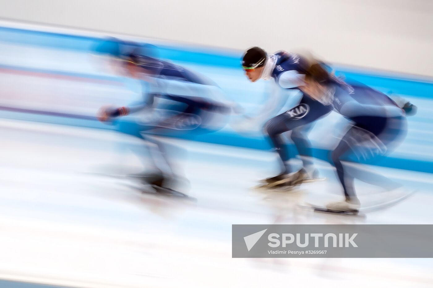 Speed skating. European Single Distance Championships. Training sessions