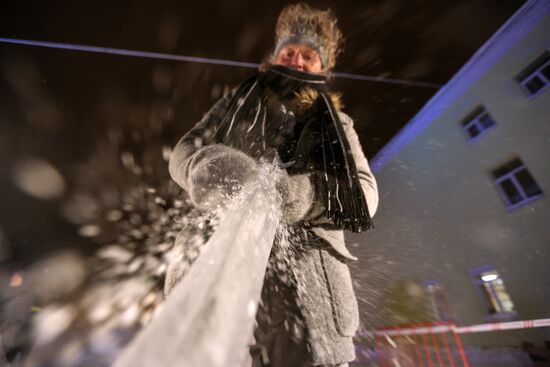 Norwegian musician Terje Isungset in concert in Murmansk Region