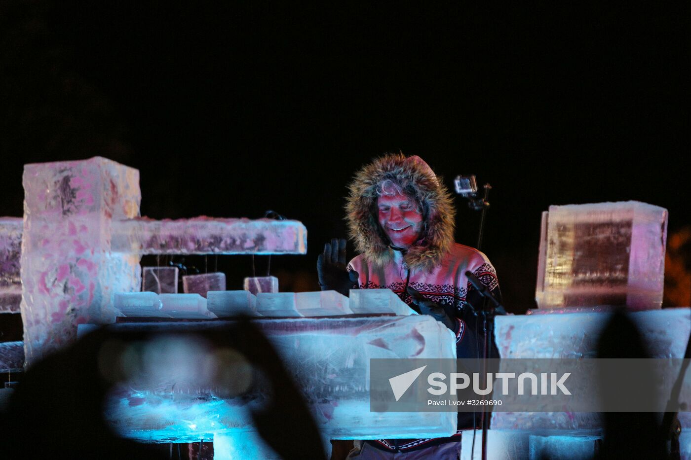 Norwegian musician Terje Isungset in concert in Murmansk Region