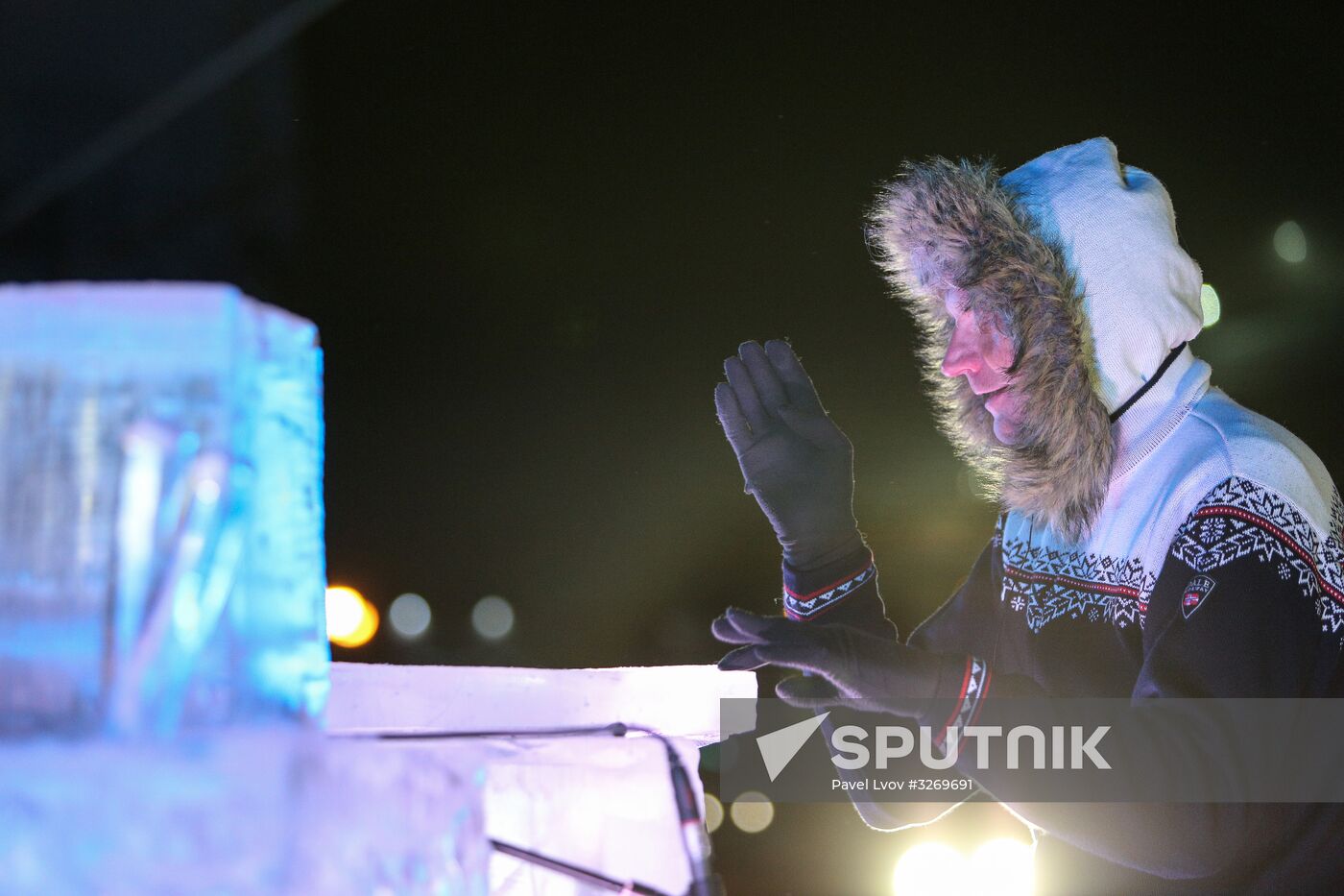 Norwegian musician Terje Isungset in concert in Murmansk Region