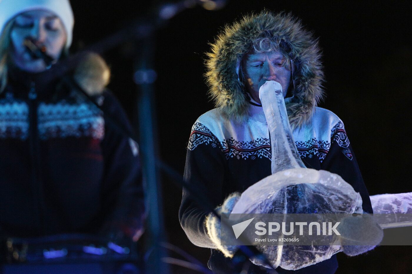 Norwegian musician Terje Isungset in concert in Murmansk Region