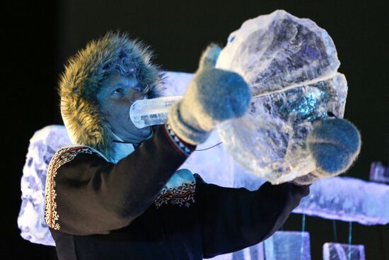 Norwegian musician Terje Isungset in concert in Murmansk Region