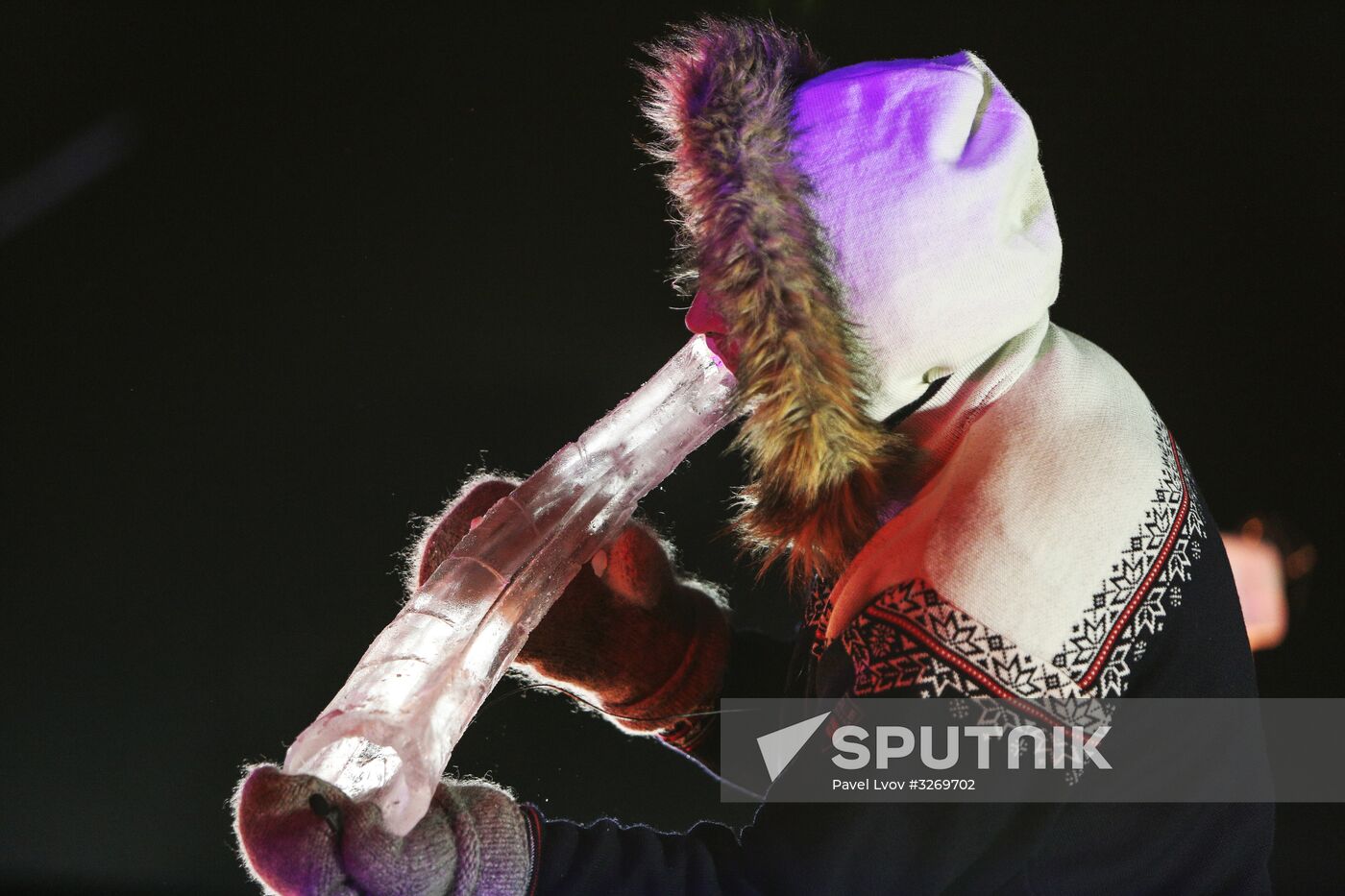 Norwegian musician Terje Isungset in concert in Murmansk Region