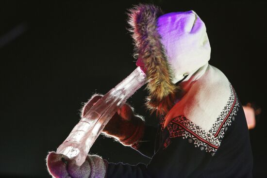 Norwegian musician Terje Isungset in concert in Murmansk Region