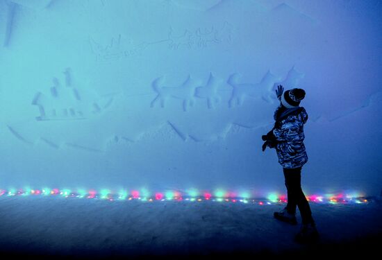 Hyperborea in Khibiny ice city and Snow Village in Murmansk Region