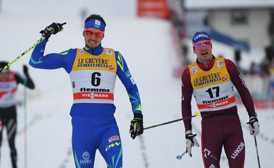 Cross country skiing. World Cup Tour de Ski. Men's mass start