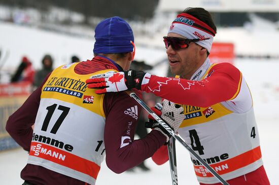 Cross country skiing. World Cup Tour de Ski. Men's mass start