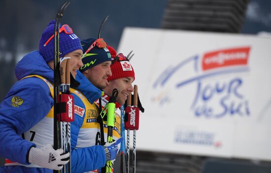 Cross country skiing. World Cup Tour de Ski. Men's mass start