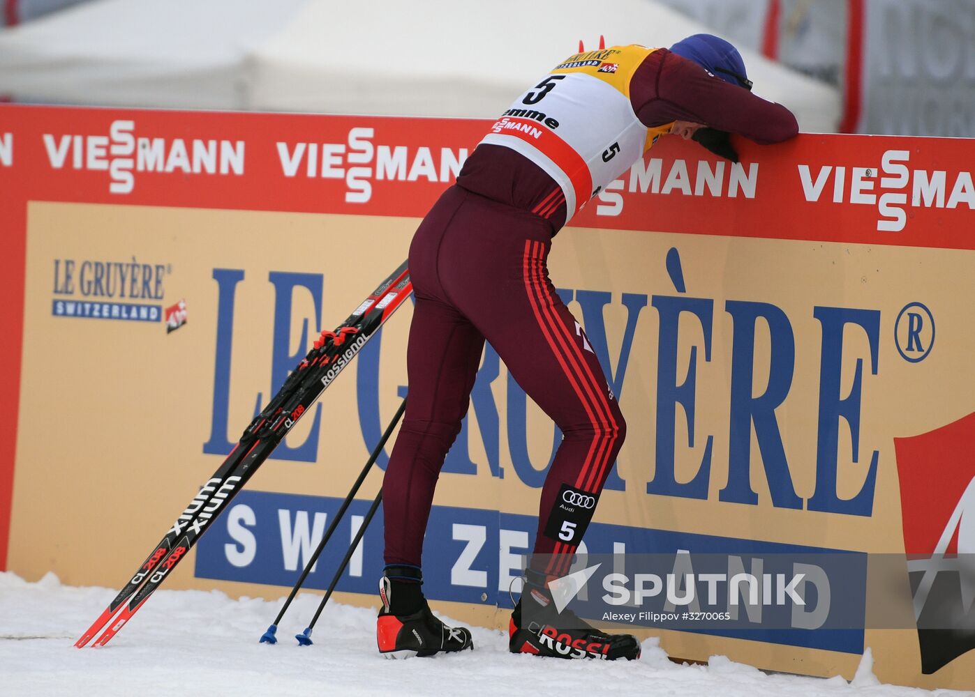 Cross country skiing. World Cup Tour de Ski. Men's mass start