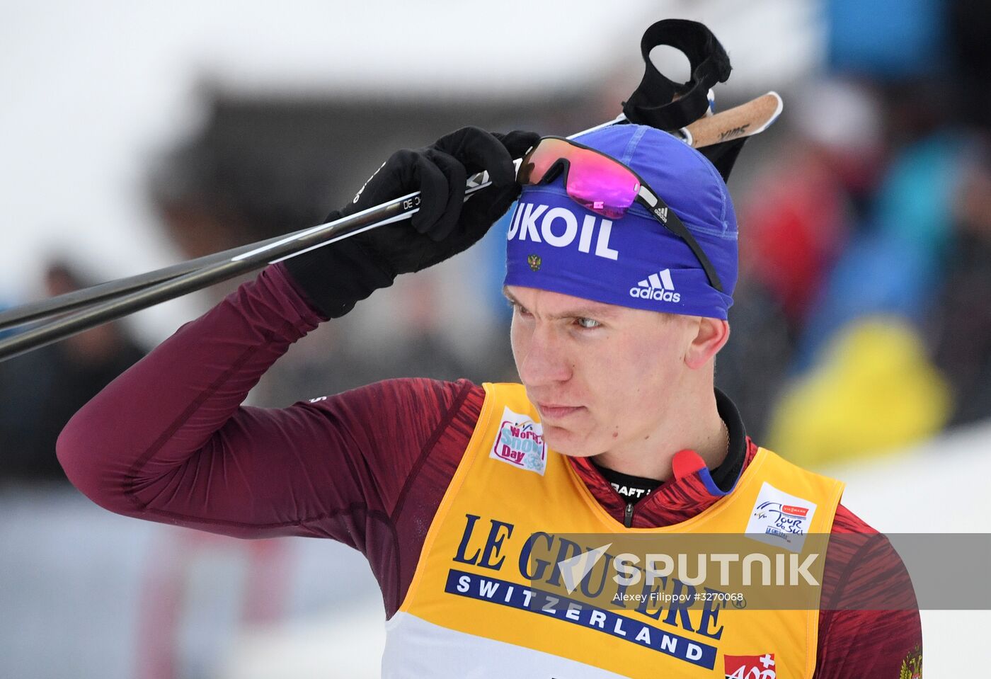 Cross country skiing. World Cup Tour de Ski. Men's mass start