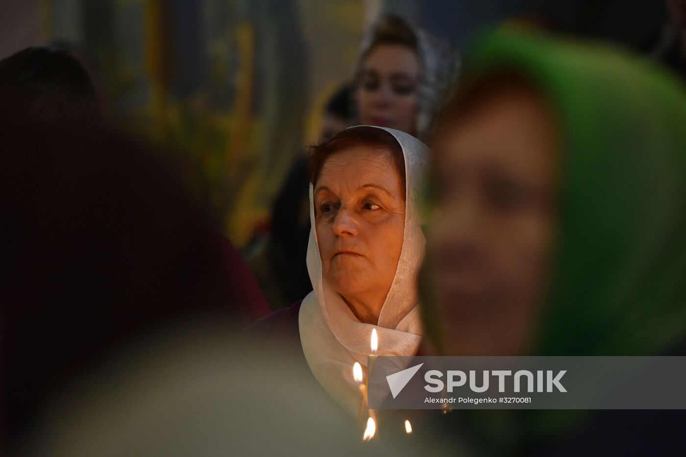 Christmas Vespers at the Cathedral of Alexander Nevsky in Simferopol. Location: Russia, Republic of Crimea, Simferopol. Author: Alexandr Polegenko/Sputnik. Christmas celebrated across Russia