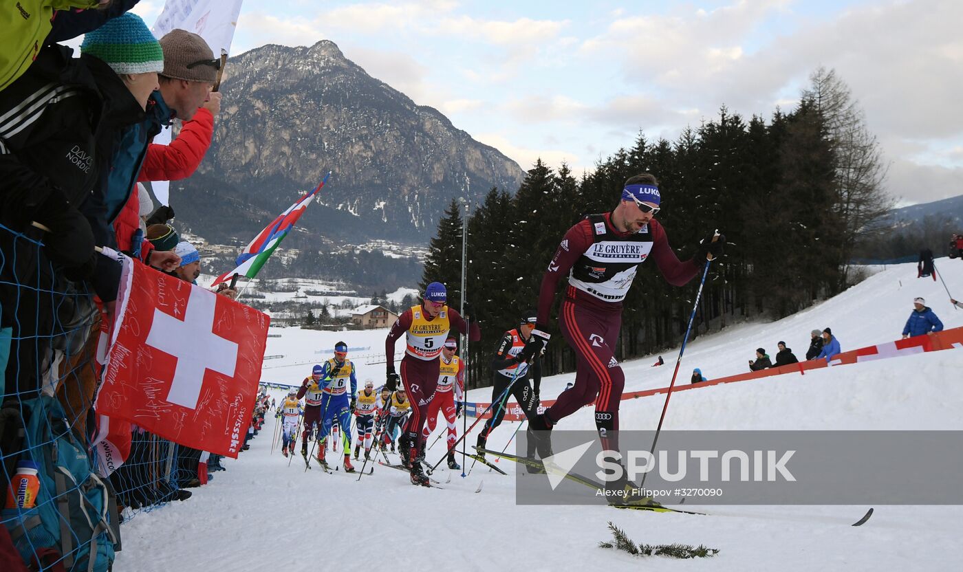 Cross country skiing. World Cup Tour de Ski. Men's mass start