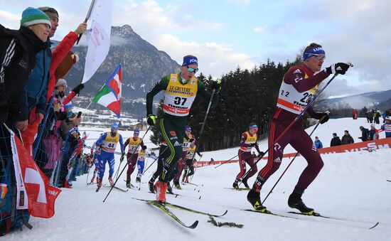 Cross country skiing. World Cup Tour de Ski. Men's mass start