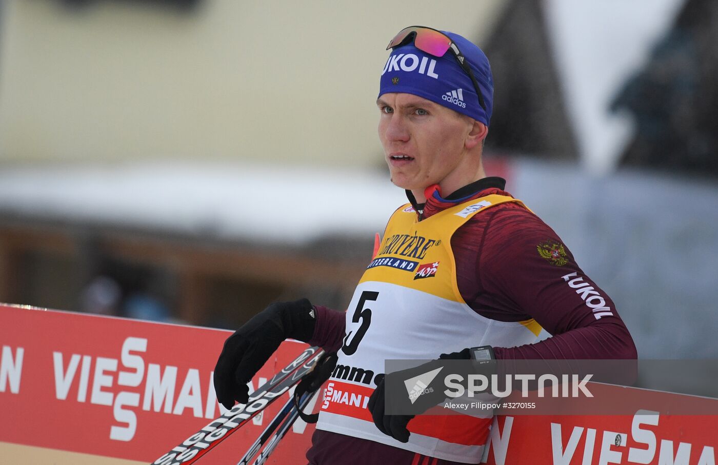 Cross country skiing. World Cup Tour de Ski. Men's mass start