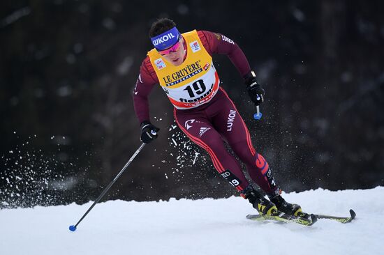 Cross country skiing. World Cup Tour de Ski. Men's mass start