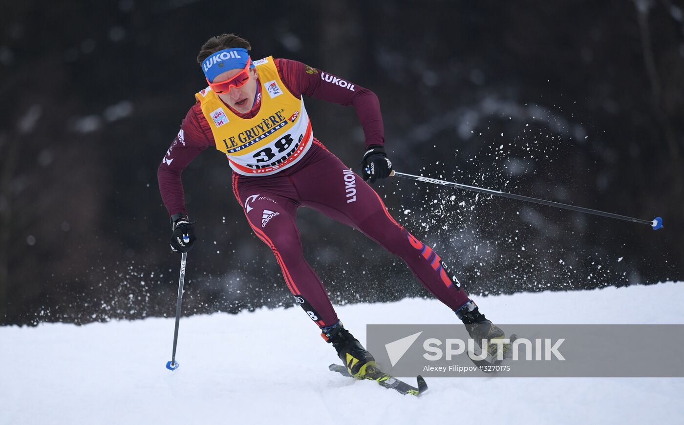 Cross country skiing. World Cup Tour de Ski. Men's mass start